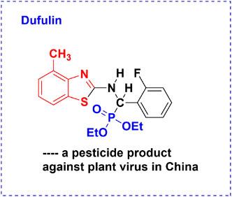 Discovery of Novel α-Aminophosphonates with Hydrazone as Potential Antiviral Agents Combined With Active Fragment and Molecular Docking